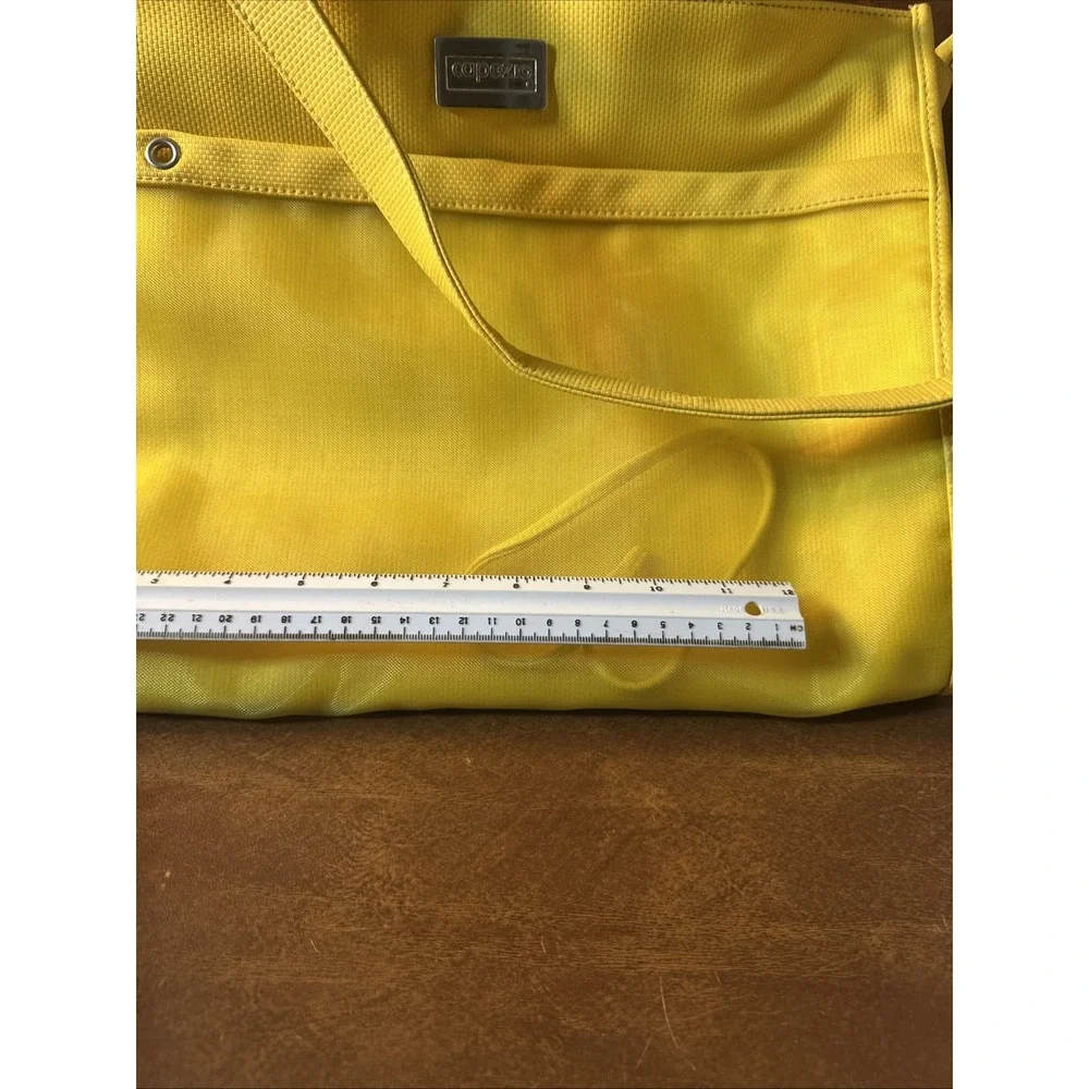 Capezio YElLOW Canvas Shoulder Bag Purse Tote 14X12